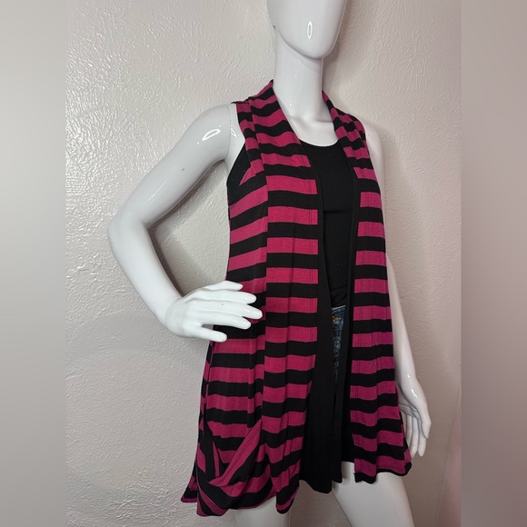 Pink and black overlay Jacket sz m - Picture 2 of 4